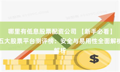 哪里有低息股票配资公司 【新手必看】五大股票平台测评榜：安全与易用性全面解析